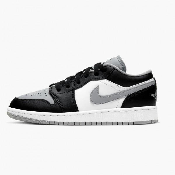 Jordan 1 Retro Low "Smoke Grey" Dame/Herre 553558 039 Svart/Svart-Lt Smoke Grå 