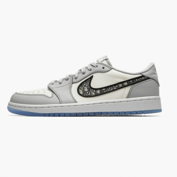 Jordan 1 Retro Low Dame/Herre CN8608 002 Wolf Grå/Sail/Photoson Dust-W 