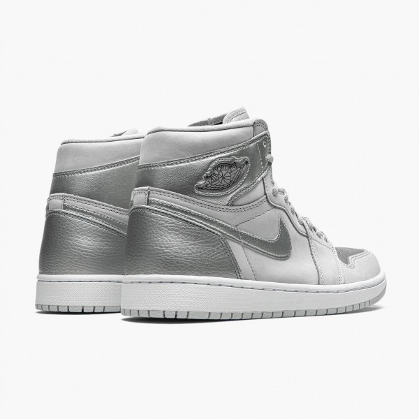 Svart  Jordan 1 High OG CO.JP Neutral Grey Neutral Grå/Hvit-Metallic Si DC1788 029 Dame/Herre Sko