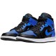 Rød  Jordan 1 Mid Hyper Royal Tumbled Leather 554724-077 Dame/Herre Sko