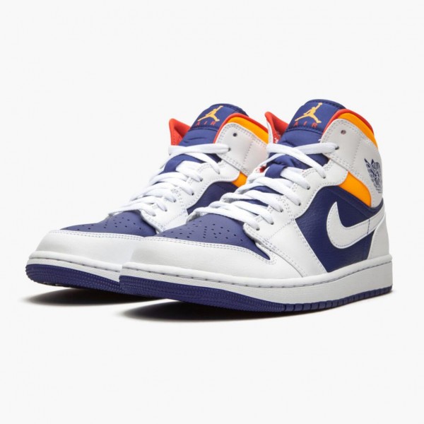 Jordan 1 Mid "Royal Blue Laser Orange" Dame/Herre 554724 131