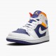 Het  Jordan 1 Mid Royal Blue Laser Orange Dame/Herre 554724 131 Sko