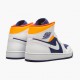 Het  Jordan 1 Mid Royal Blue Laser Orange Dame/Herre 554724 131 Sko