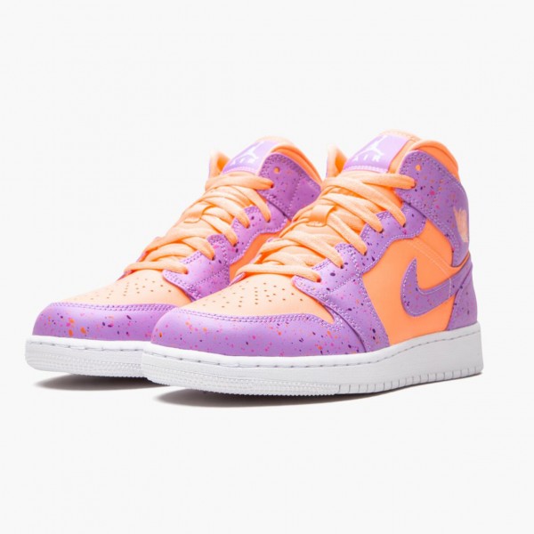 Jordan 1 Mid SE "Atomic Pulse" Dame/Herre Oransje Pulse/Atomic Violet AV5174 800 