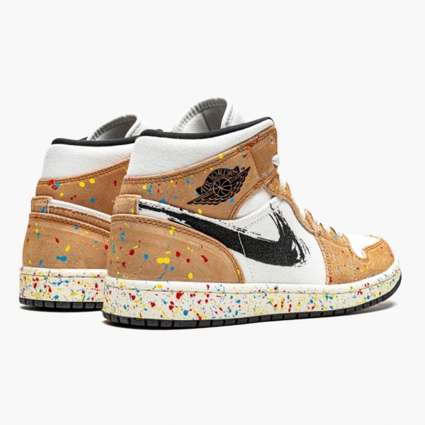 Ny  Jordan 1 Mid SE Brushstroke DA8005 100 Dame/Herre Sneakers