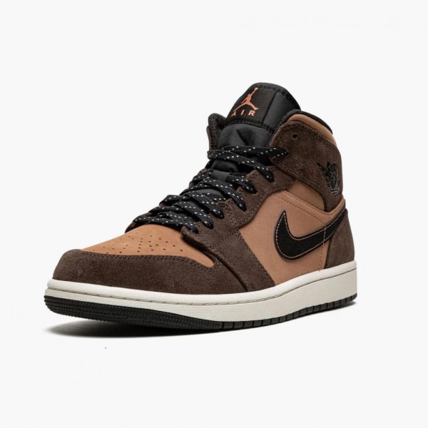 Brun  Jordan 1 Mid SE Dark Chocolate DC7294 200 Dame/Herre Sneakers