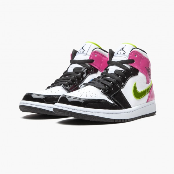 Jordan 1 Mid Hvit Svart "Cyber Pink" CZ9834 100