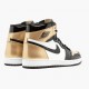 Hvit  Jordan 1 Retro Gold Toe Dame/Herre Svart/Metallic Gull-Summit Whi 861428 007 Sneakers