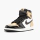 Hvit  Jordan 1 Retro Gold Toe Dame/Herre Svart/Metallic Gull-Summit Whi 861428 007 Sneakers