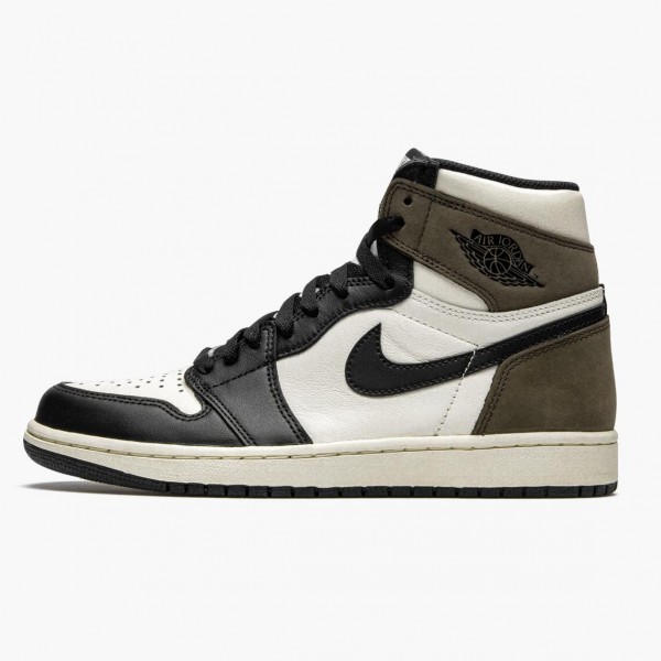 Jordan 1 Retro High "Dark Mocha" Dame/Herre Sail/Dark Mocha-Svart-Svart 555088 105 