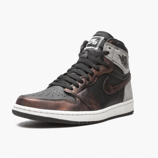 Hvit  Jordan 1 Retro High Light Army Rust Shadow Patina 555088-033 Svart/Grå-Rust Dame/Herre Sko