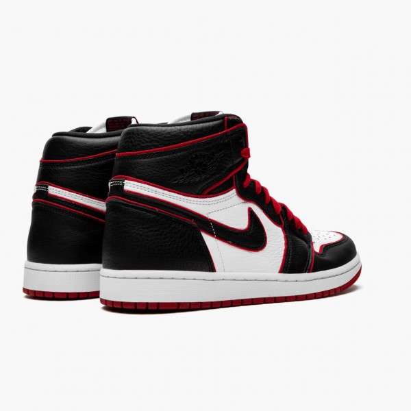 Ny  Jordan 1 Retro High OG Bloodline Svart/Gym Rød-Hvit 555088 062 Herre Sneakers