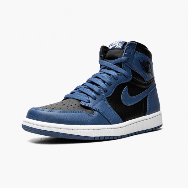 Svart  Jordan 1 Retro High OG Dark Marina Blue Dame/Herre 555088-404 Sko