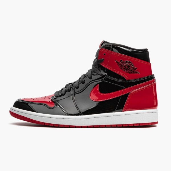 Jordan 1 Retro High OG "Patent Bred" 555088 063 Dame/Herre Rød