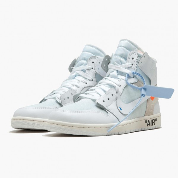 Jordan 1 Retro High "Off-White White" Herre AQ0818 100 Hvit