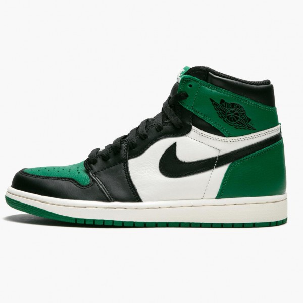 Jordan 1 Retro High "Pine Green" Dame/Herre 555088 302 Pine Grønn/Svart-Sail