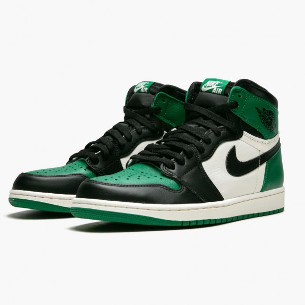 Jordan 1 Retro High "Pine Green" Dame/Herre 555088 302 Pine Grønn/Svart-Sail