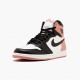 Svart  Jordan 1 Retro High Rust Pink Dame/Herre Hvit/Svart-Rust Rosa 861428 101 Sneakers