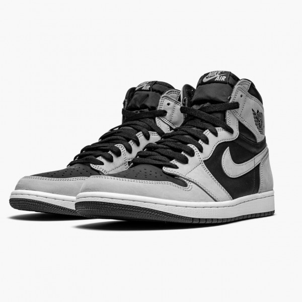 Jordan 1 Retro High "Shadow 2.0" 555088-035 Svart/Hvit-Light Smoke Grå Dame/Herre