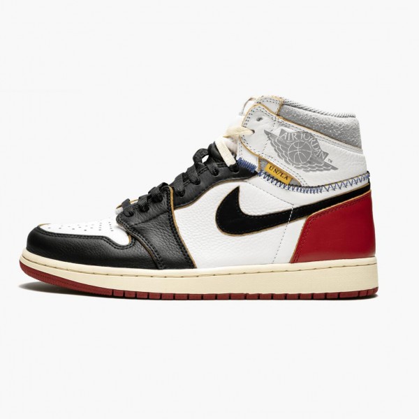 Jordan 1 Retro High "Union Los Angeles Black Toe" Herre BV1300 106 Hvit/Svart-Varsity Rød Svart