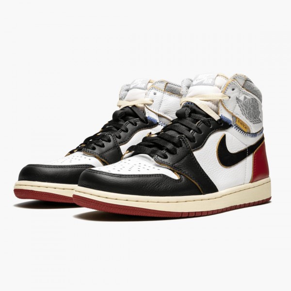 Jordan 1 Retro High "Union Los Angeles Black Toe" Herre BV1300 106 Hvit/Svart-Varsity Rød Svart