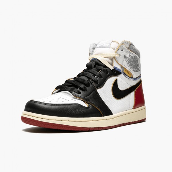 Hvit  Jordan 1 Retro High Union Los Angeles Black Toe Herre BV1300 106 Hvit/Svart-Varsity Rød Svart Sko