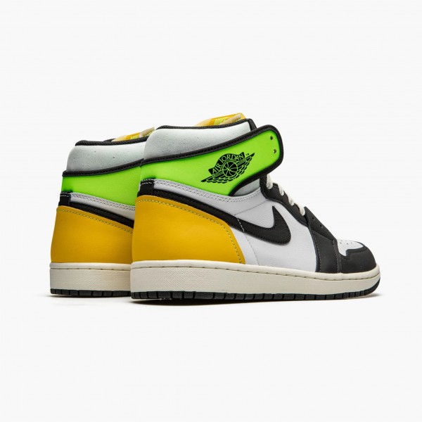 Butikk  Jordan 1 Retro High Hvit Svart Volt University Gold 555088 118 Sneakers