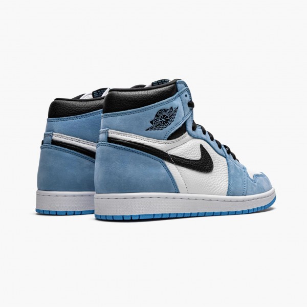 Ny  Jordan 1 Retro High Hvit University Blue Svart 555088 134 Sko