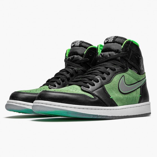 Jordan 1 Retro High Zoom "Zen Green" Dame/Herre CK6637 002 Svart/Svart-Tomatillo-Rage-Gre