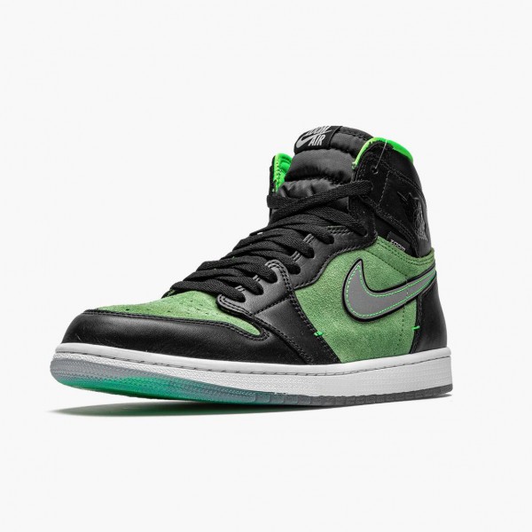 Billig  Jordan 1 Retro High Zoom Zen Green Dame/Herre CK6637 002 Svart/Svart-Tomatillo-Rage-Gre Sko