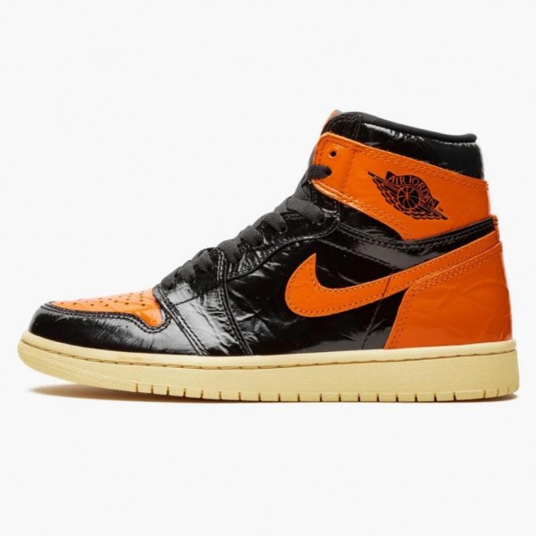 Jordan 1 Retro "Shattered Backboard" Svart/Pale-Vanilla Starfish 555088 028 Herre