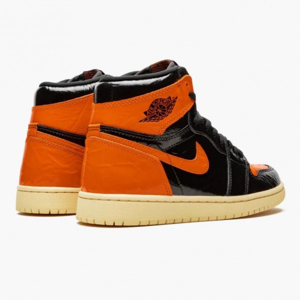 Hvit  Jordan 1 Retro Shattered Backboard Svart/Pale-Vanilla Starfish 555088 028 Herre Sneakers