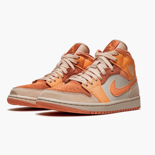 Jordan 1 Mid "Apricot Orange" DH4270 800 Atomic Oransje/Apricot Agate-Terra Blush Dame/Herre 