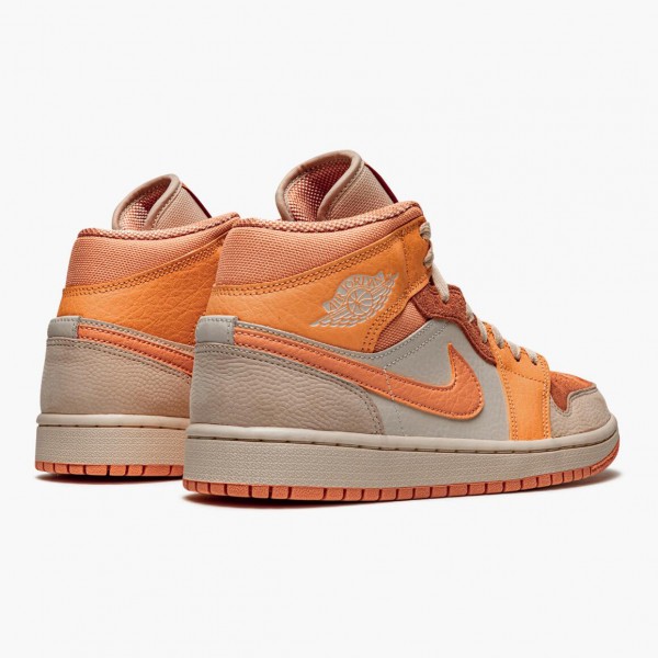 Rød  Jordan 1 Mid Apricot Orange DH4270 800 Atomic Oransje/Apricot Agate-Terra Blush Dame/Herre Sko