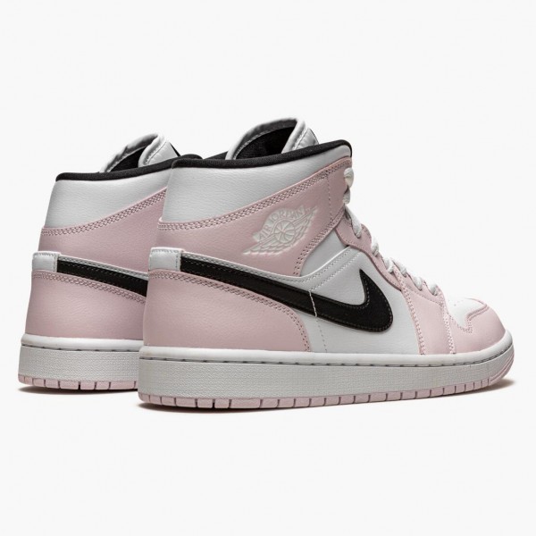 Billig  Jordan 1 Mid Barely Rose BQ6472-500 Dame Sneakers