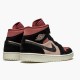 Ny  Jordan 1 Mid Canyon Rust BQ6472 202 Particle Beige/Svart Dame Sneakers