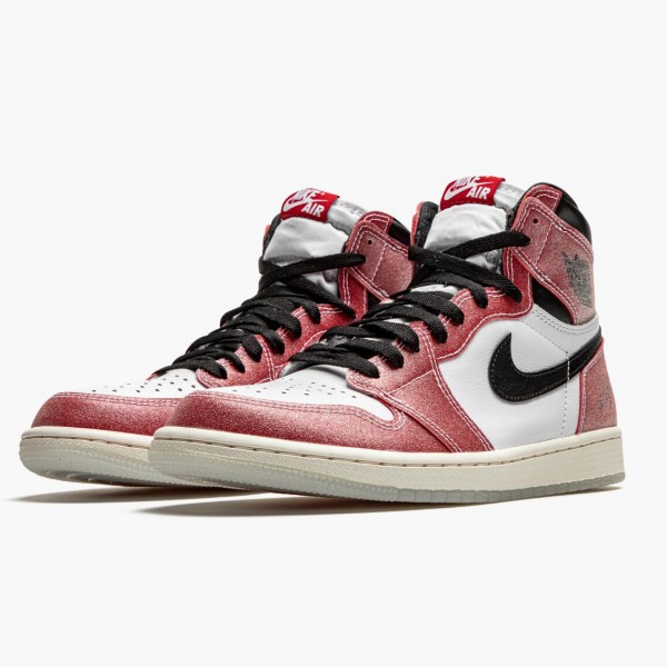 Jordan 1 Retro "High Trophy Room Chicago" DA2728 100 Hvit/Varsity Rød-Sail-Svart Dame/Herre 