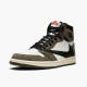 Billig  Jordan 1 High OG TS SP Travis Scott Sail/Dark Mocha-University Rød CD4487 100 Dame/Herre Sko