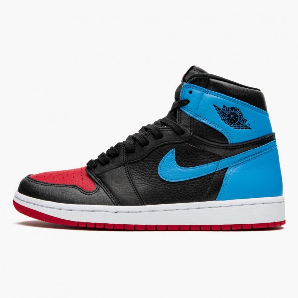 Jordan 1 High OG "UNC To Chicago" Svart/Dark Powder Blå/Gym Rød CD0461 046