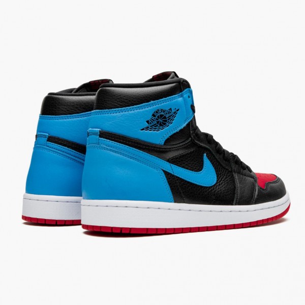 Brun  Jordan 1 High OG UNC To Chicago Svart/Dark Powder Blå/Gym Rød CD0461 046 Sneakers