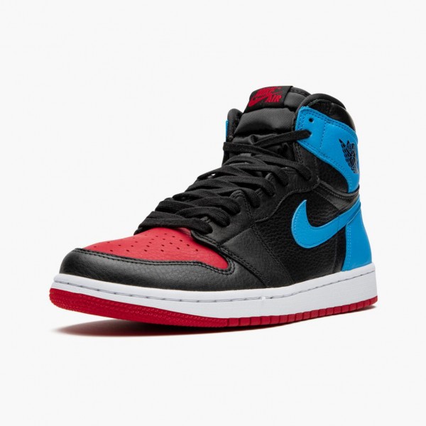 Brun  Jordan 1 High OG UNC To Chicago Svart/Dark Powder Blå/Gym Rød CD0461 046 Sneakers