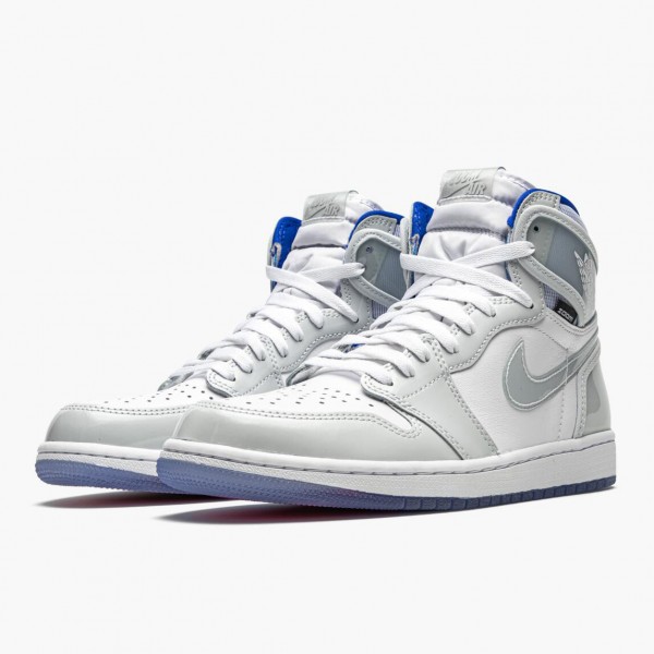 Jordan 1 High Zoom "Racer Blue" Hvit/Hvit-Racer Blå CK6637 104