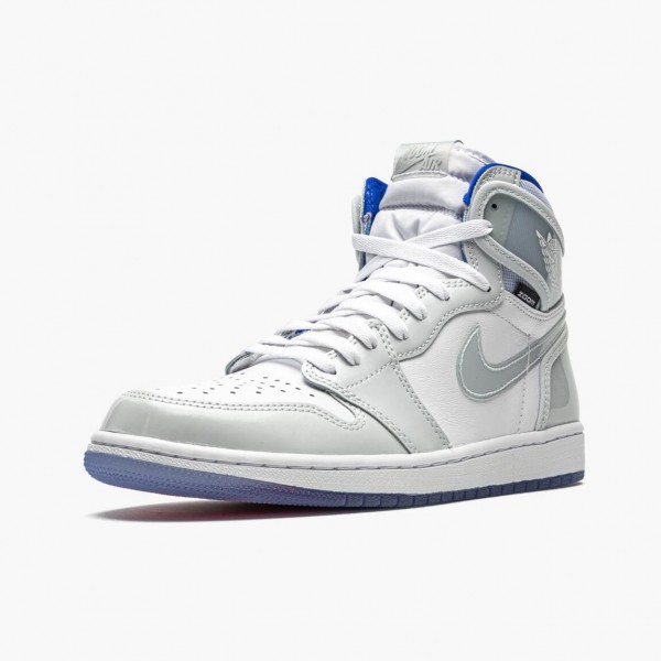 Kjøp  Jordan 1 High Zoom Racer Blue Hvit/Hvit-Racer Blå CK6637 104 Sneakers