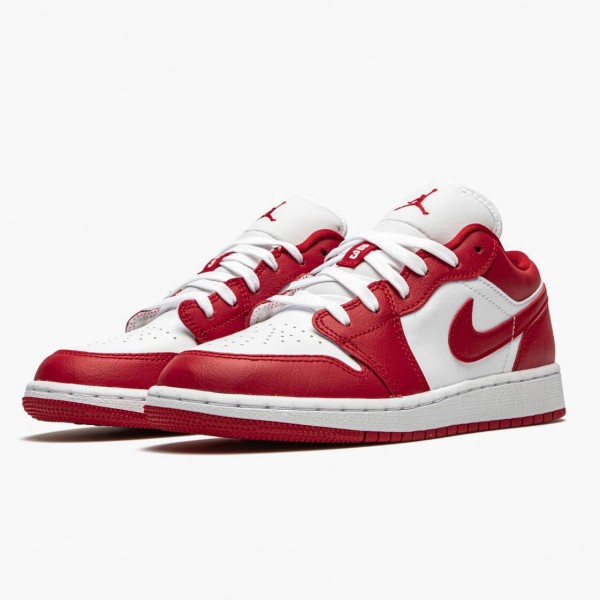 Jordan 1 Low "Gym Red/White" Gym Rød/Gym-Rød Whte 553560 611