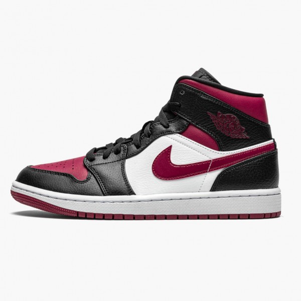 Jordan 1 Mid "Bred Toe" Svart/Gym Rød-Hvit 554724 066