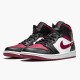 Rabatt  Jordan 1 Mid Bred Toe Svart/Gym Rød-Hvit 554724 066 Sneakers