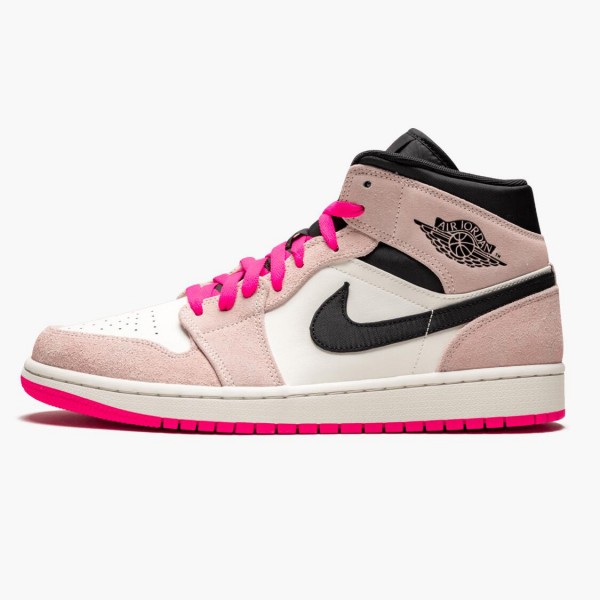 Jordan 1 Mid "Crimson Tint" Crimson Tint/Hyper Rosa-Svart 852542 801 Dame/Herre