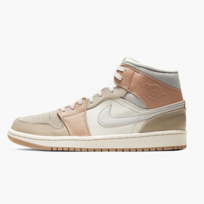 Jordan 1 Mid "Milan" Sail/Light Bone-String-Shimmer CV3044 100 Dame/Herre