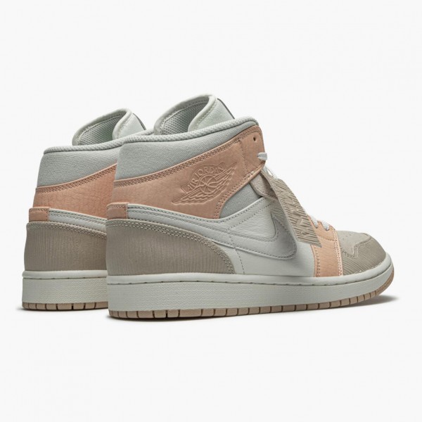 Blå  Jordan 1 Mid Milan Sail/Light Bone-String-Shimmer CV3044 100 Dame/Herre Sko