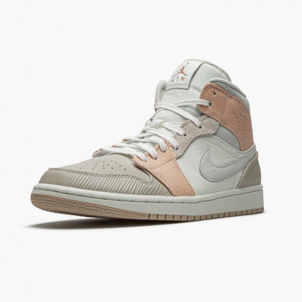 Blå  Jordan 1 Mid Milan Sail/Light Bone-String-Shimmer CV3044 100 Dame/Herre Sko